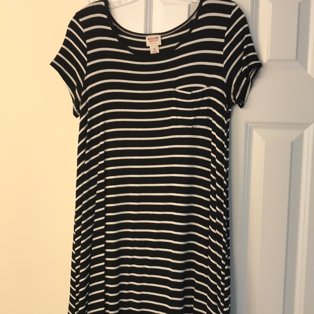 striped tee shirt dress